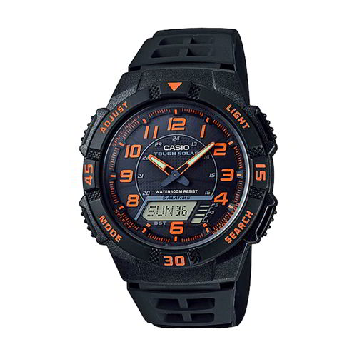  Casio AQ-S800W-1B2VCF Men's Slim Solar Multi-Function Analog-Digital Watch