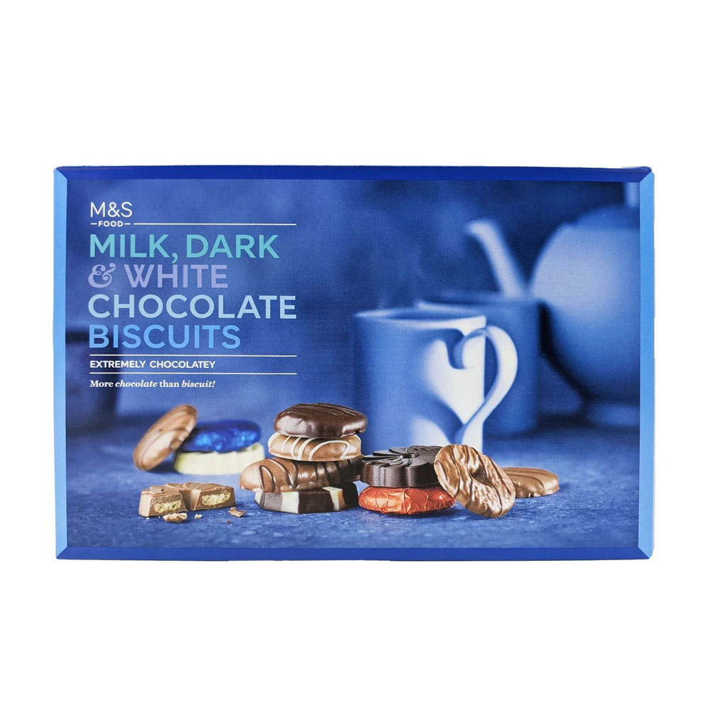 MILK CHOCOLATE BISCUITS ( M &S FOOD) 450GM