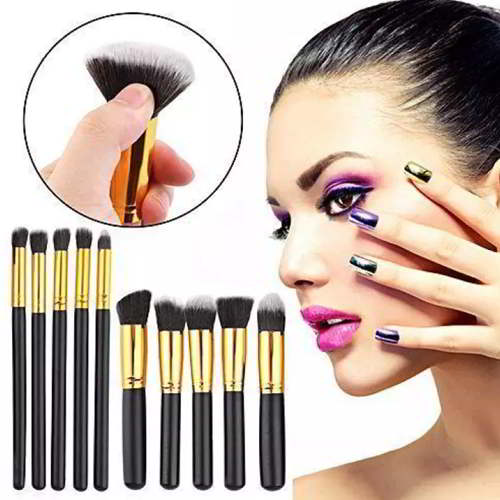 10pcs Kabuki Makeup Brushes