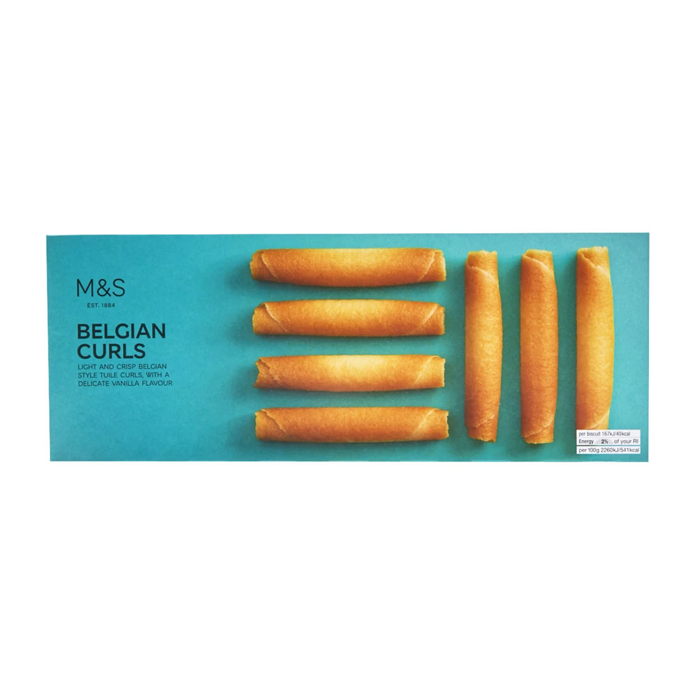  BELGIAN CURLS ( M & S FOOD) 200GM