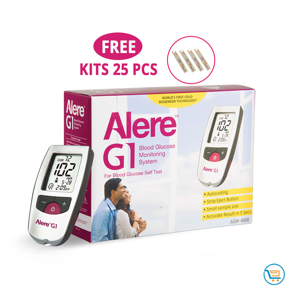 Alere G1 blood glucose Monitor with 25 test strips