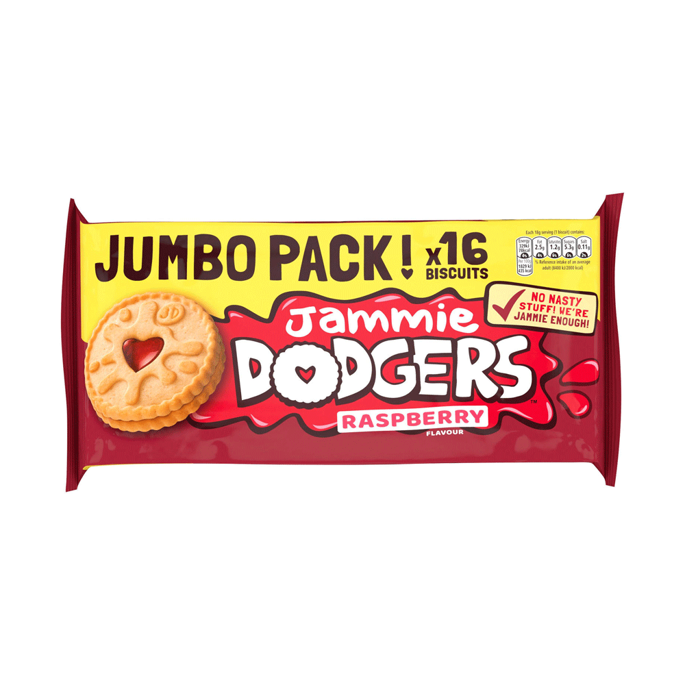 JUMBO PACK ( JAMMIE DIDGERS RASPBERRY) 280GM