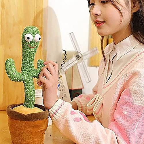 HelloKimi Singing Dancing Cactus Plush Toy for Kids